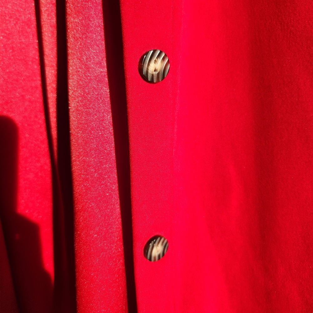 Red Button Down Shacket - Medium - Picture 2 of 5